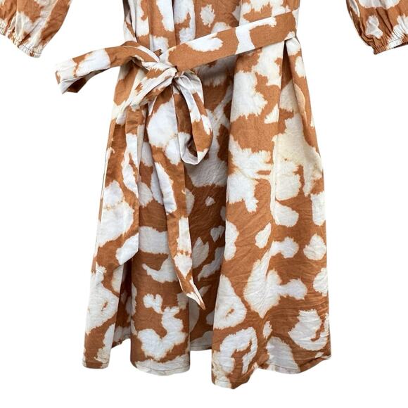 Elizabeth and James Cottagecore Boho Dress Size S Tan Feminine Twee "Uptown" - Picture 4 of 8